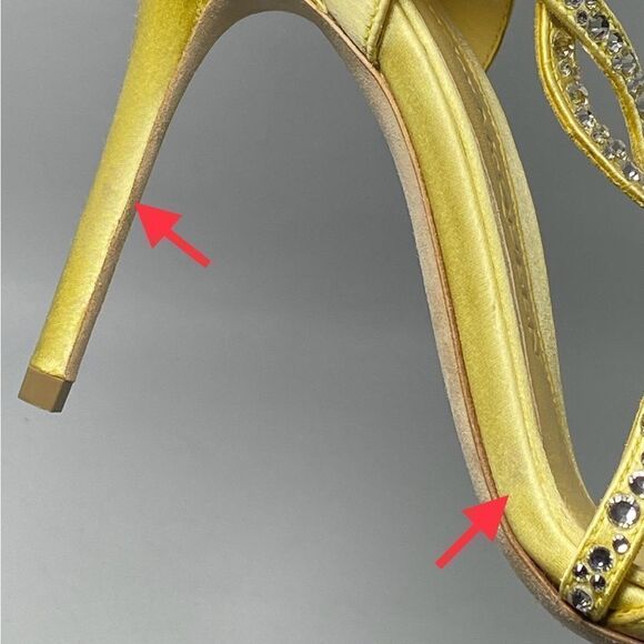 Alexander McQueen Crystal Satin Ankle-Cuff Cocktail Sandals size 36 - Picture 11 of 14